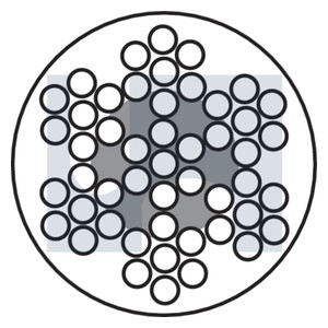 WIRE ROPE STAINLESS 316 4.0MM WIRE (7 X7) PVC COATED WHITE (OD DIA 6.4MM)